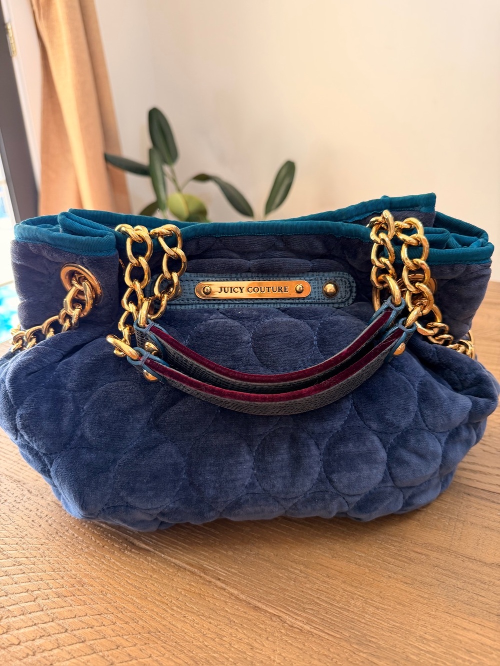 Juicy Couture Vintage Y2K Velour Quilted Purse